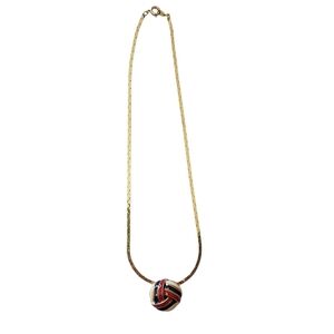 Gold Tone ball charm Necklace